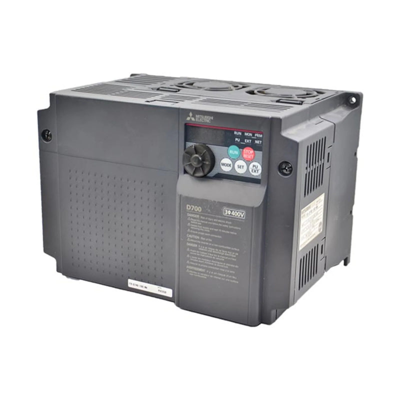 Mitsubishi FR-D740-160-NA VFD, 20 HP, 240 V, 3-phase inverter designed for industrial motor control