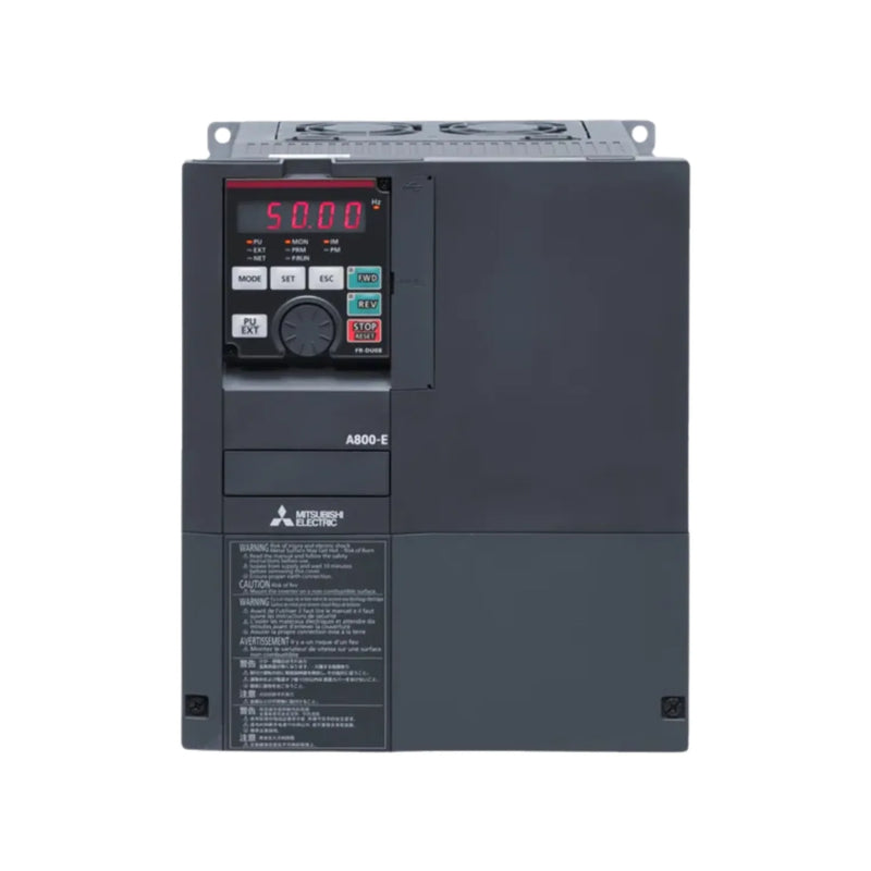 Mitsubishi FR‑A840 15 kW inverter drive for advanced vector control at 400 V 3-phase.