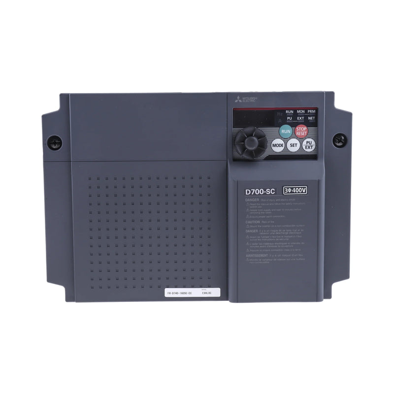 Mitsubishi VFD 160 kW with regenerative braking, IP55 safety for industrial systems, ensuring durable motor performance.