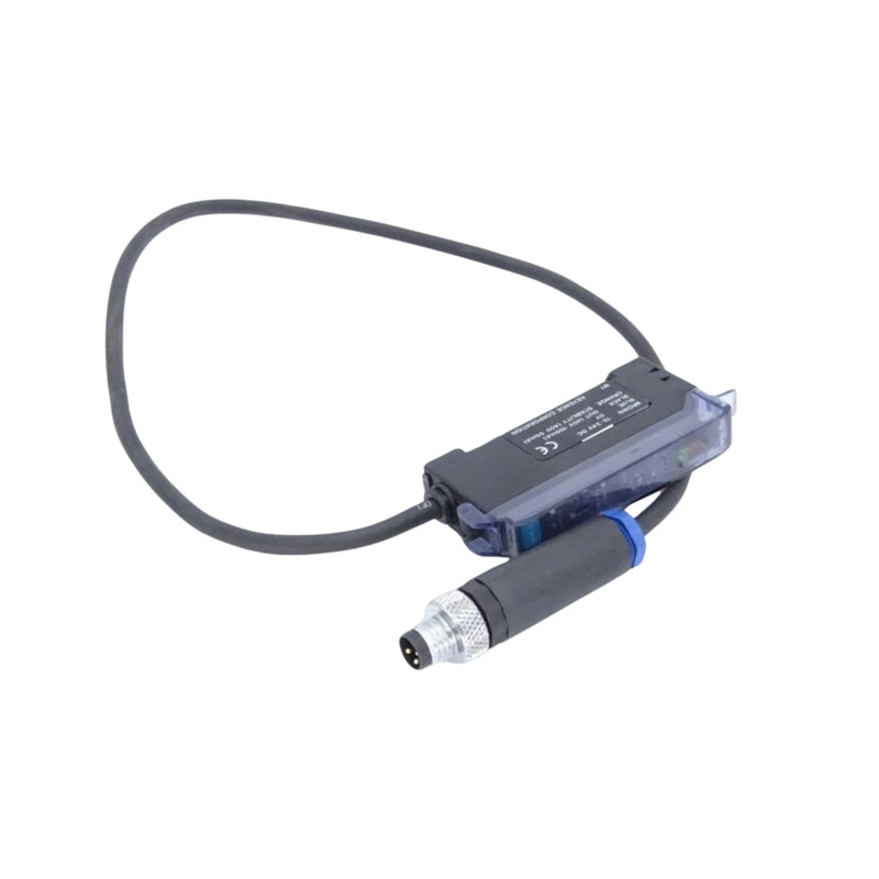 Keyence FS-M1P slim PNP fiber optic amplifier for FU Series. Compact, fast-response sensor for high-density industrial applications.