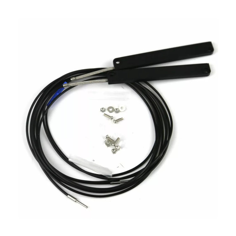 Keyence FU-A100 long-range fiber optic sensor head with heat-resistant sleeve for tough industrial detection. Shop now.