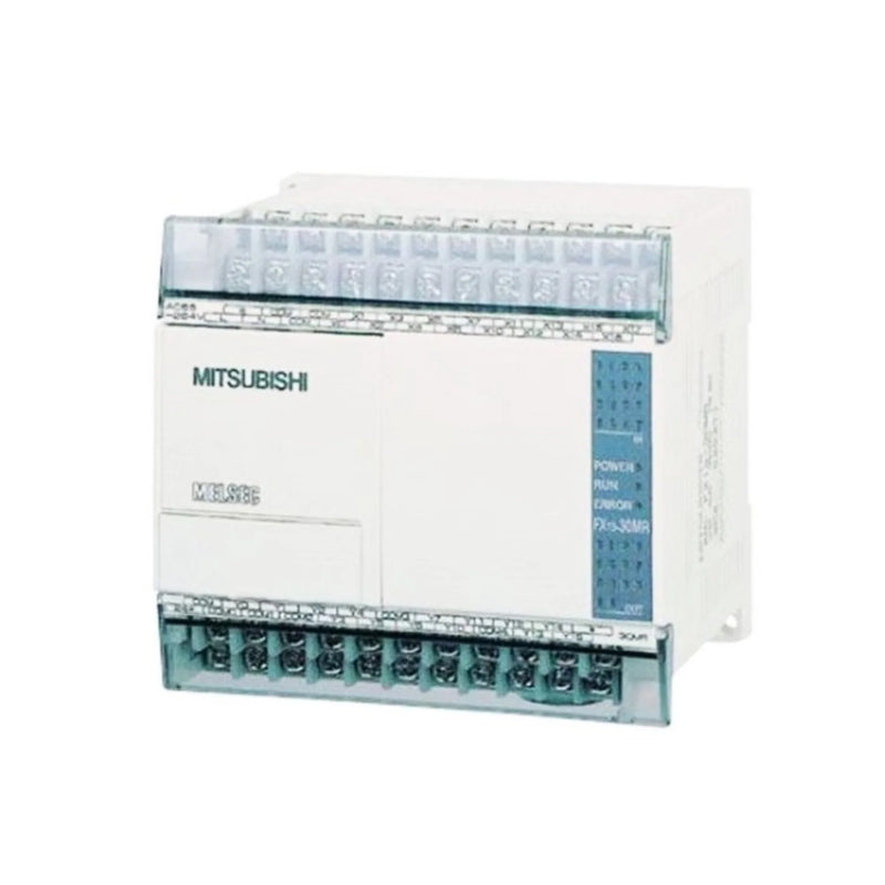 Mitsubishi FX1S-30MR-001 PLC, 30 I/O, 100–240V AC, compact relay output controller for small automation systems
