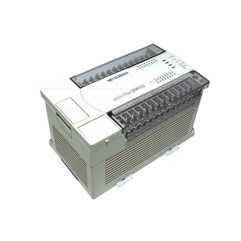 Mitsubishi FX2N-32MR-DS compact PLC offering 32 I/O points and relay outputs for dependable industrial control.
