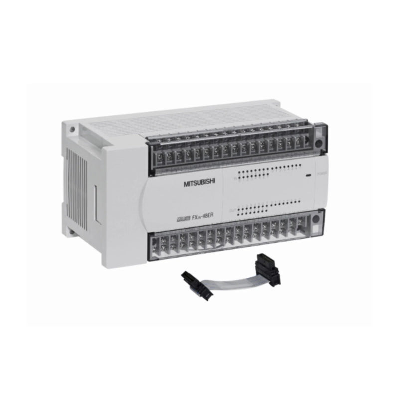 Mitsubishi FX2N-48MR-ES/UL PLC, 48 I/O points, 100–240V AC, relay outputs, compact FX2N Series, UL certification.