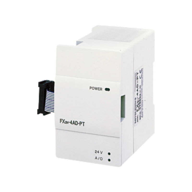 Mitsubishi FX2N-4AD-PT module, 4-channel PT100 input, reliable performance for FX2N PLCs.