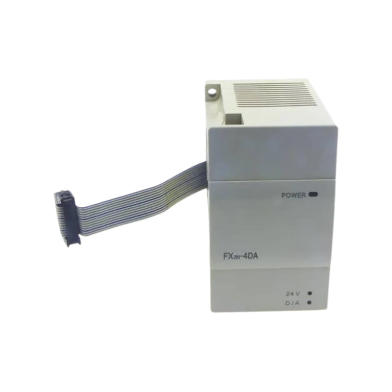 Mitsubishi FX2N-4DA module, 4-channel, 0–10V & 4–20mA outputs for FX2N PLC systems.