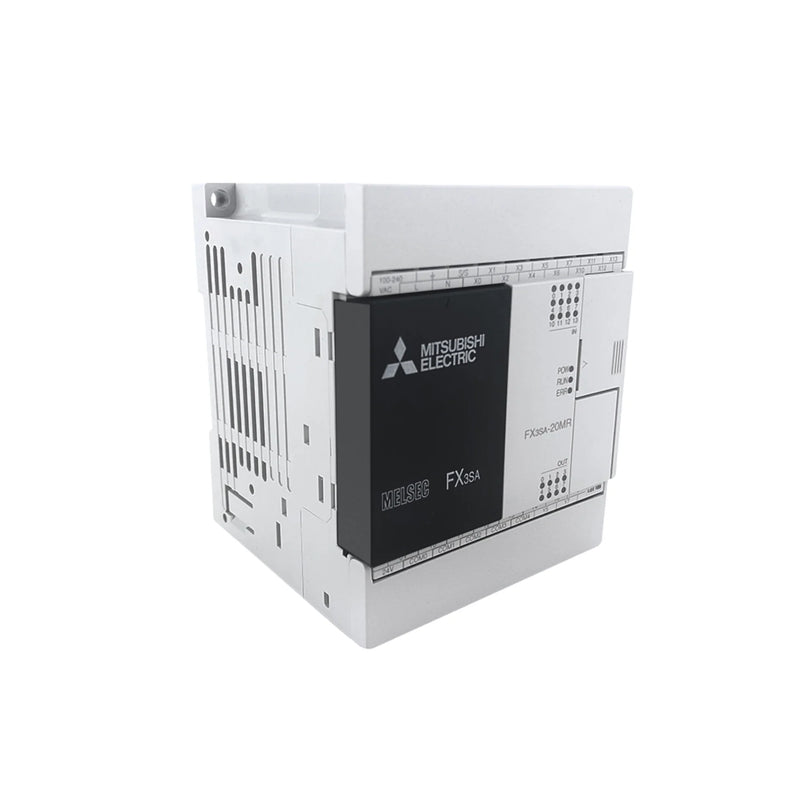 FX3SA-30MT-CM PLC by Mitsubishi, compact design, 16 inputs, 14 outputs, versatile industrial control solution.