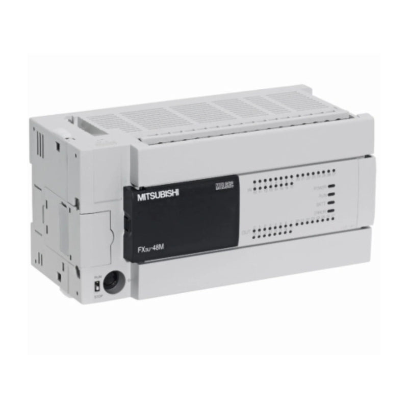Mitsubishi FX3U-48MR/ES PLC with 48 I/O, relay outputs, 100–240 V AC from the FX3U series