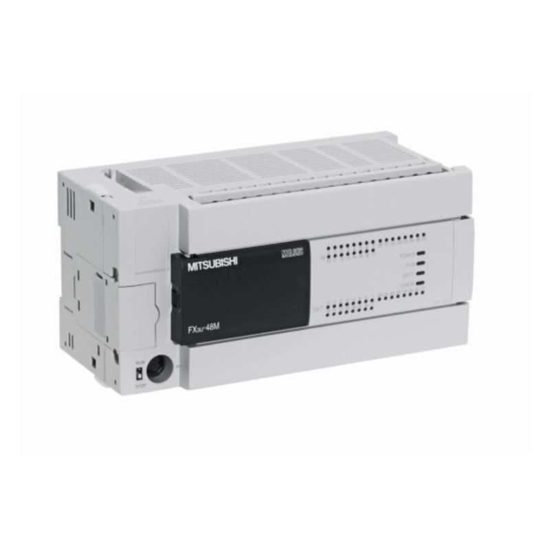 High-performance Mitsubishi FX3U-48MT-ESS PLC with 48 I/O and Ethernet for advanced connectivity.