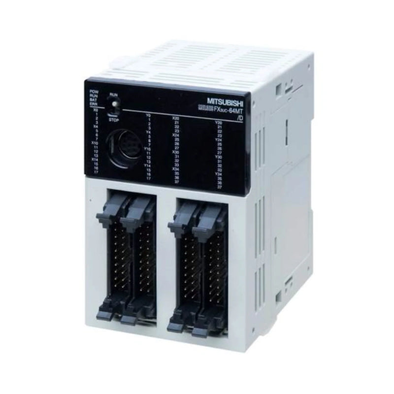 Compact Mitsubishi FX3UC-64MT/DSS PLC, 64 I/O, 24 VDC, perfect for precise automation control