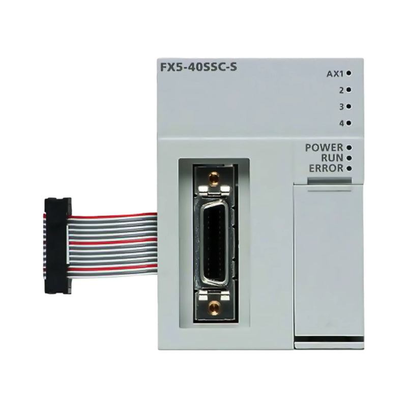 Mitsubishi FX5-40SSC-S 4-axis module, SSCNET III/H compatible, supporting interpolation, cam, and mark detection features.