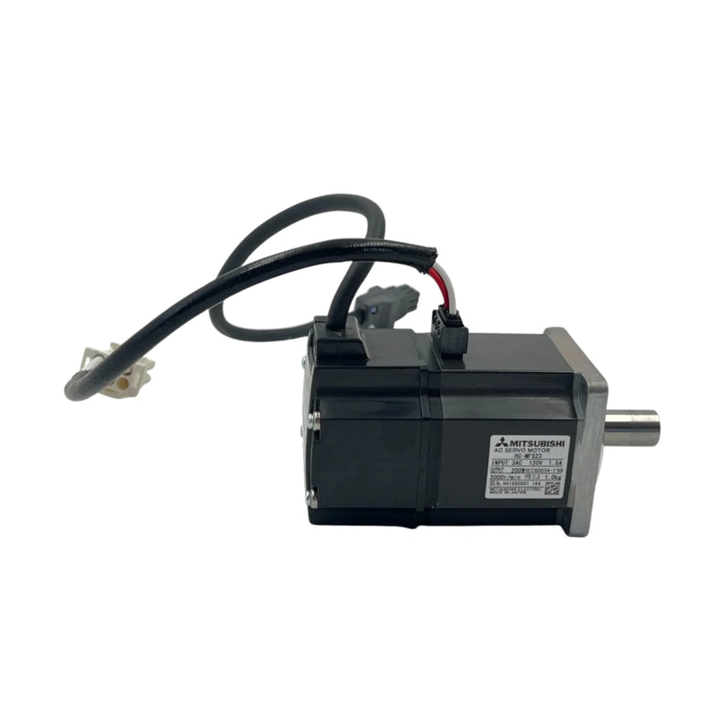 Mitsubishi HC‑MFS23 servo motor, 300 W, 3000 RPM, 200 V, medium-inertia with encoder
