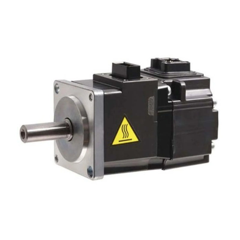Compact Mitsubishi HG-KR13B servo motor, 100W, 3000 RPM with brake for precision in automation systems.