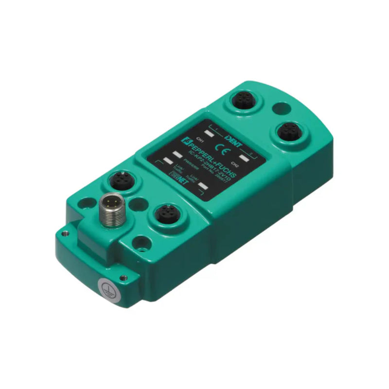 Pepperl+Fuchs IC‑KP2‑2HB17‑2V1D industrial control panel with 2 buttons and 2 LEDs, IP67 housing