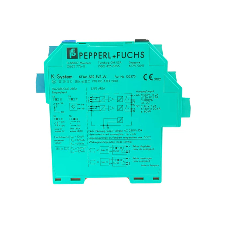 Pepperl+Fuchs KFA6‑SR2‑EX2.W dual-channel intrinsic safety isolator for Zone 0/1
