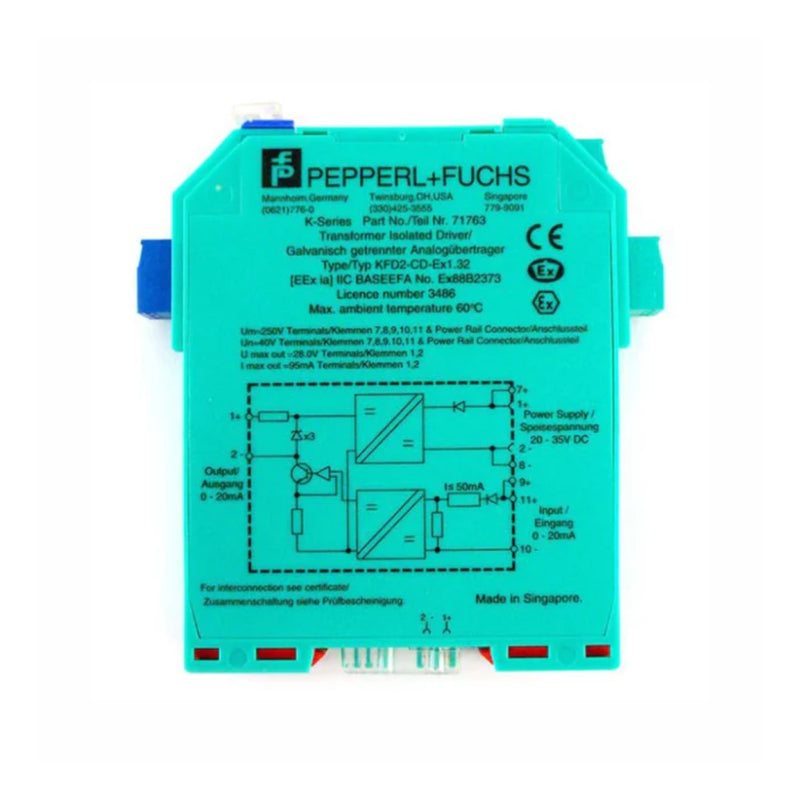 Pepperl+Fuchs KFD2‑CD‑Ex1.32 intrinsically safe capacitance detector interface, DIN‑rail