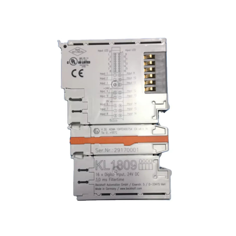 Beckhoff KL1809 digital input terminal, 16-channel, 24 V DC, 3 ms filter