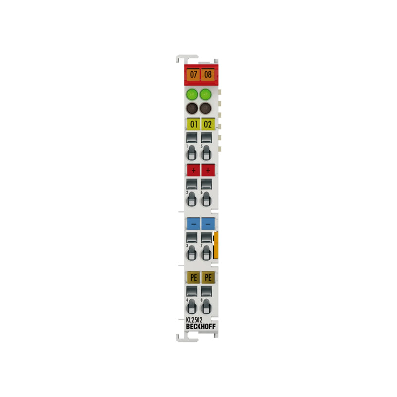 Beckhoff KL2502 2-channel digital input terminal, 24 V DC, for precise signal detection in automation systems.