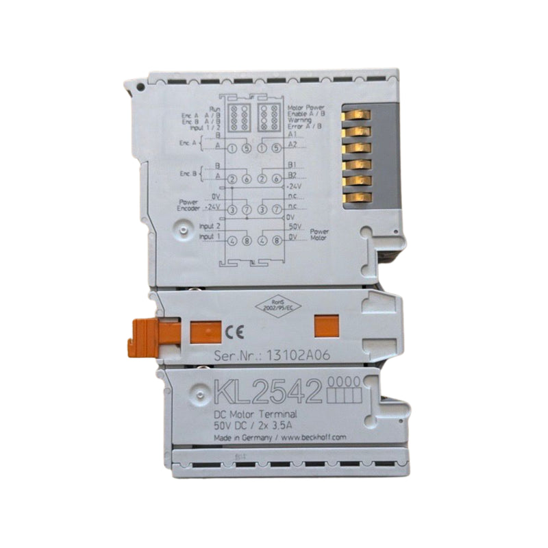 Beckhoff KL2542 two-channel stepper motor output terminal for automation systems