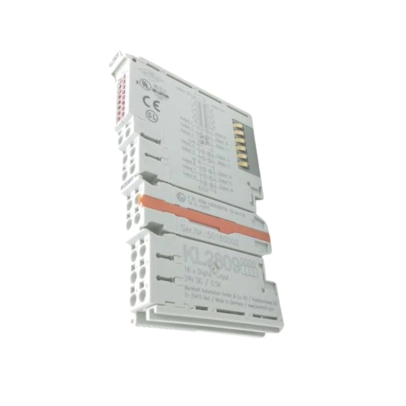 Beckhoff KL2809 Bus Terminal, 8-channel digital input, 24 V DC, compact and reliable for automation systems.
