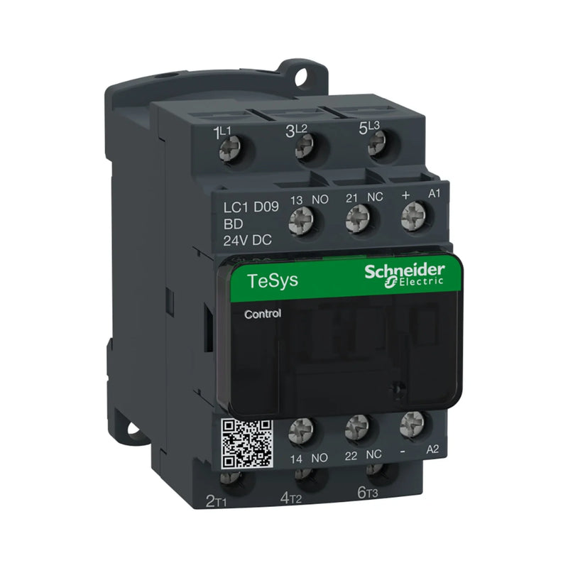 Schneider Electric LC1D09BD 3-pole contactor 9 A with 24 VDC coil TeSys D series