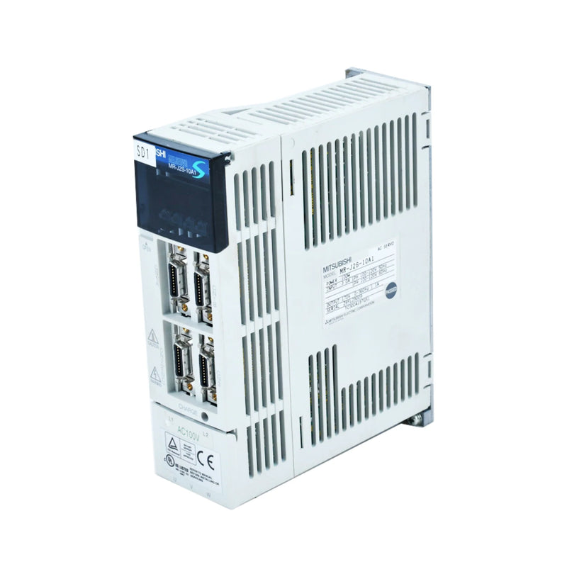 Mitsubishi MR-J2S-10A1 servo amplifier with SSCNET II network and STO function for high-precision multi-axis control.