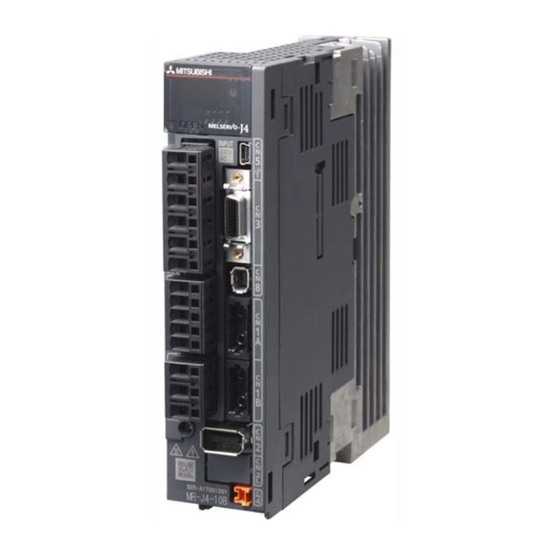 Mitsubishi MR-J4-20B servo amplifier, 200W, 200–240V AC, SSCNET III/H, compact solution for MR-J4 Series motion control.