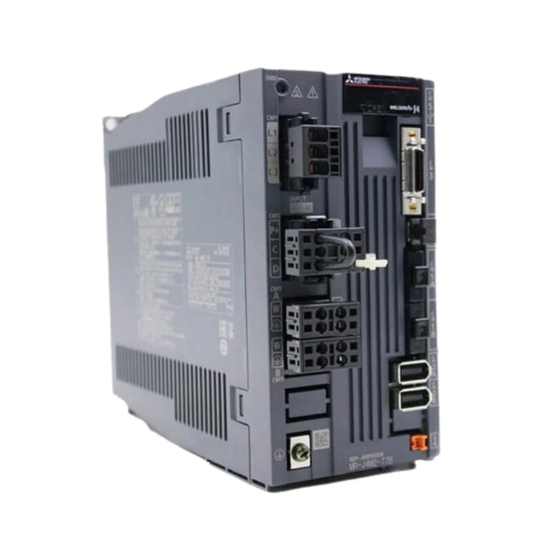 Mitsubishi MR-J4W2-77B, 750W dual-axis servo amplifier, 200V, SSCNET III/H, part of MR-J4 series