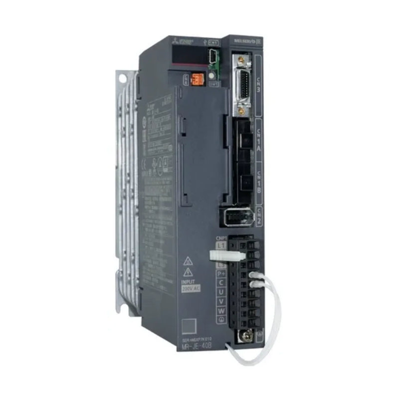 Mitsubishi MR-JE-40B servo amplifier, 400W, 200V, SSCNET III/H, MR-JE series device.