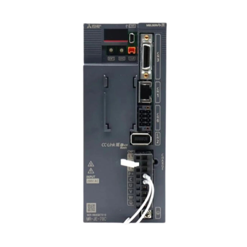 Mitsubishi MR-JE-70C servo drive, 700W power output, 200V input, MR-JE series amplifier