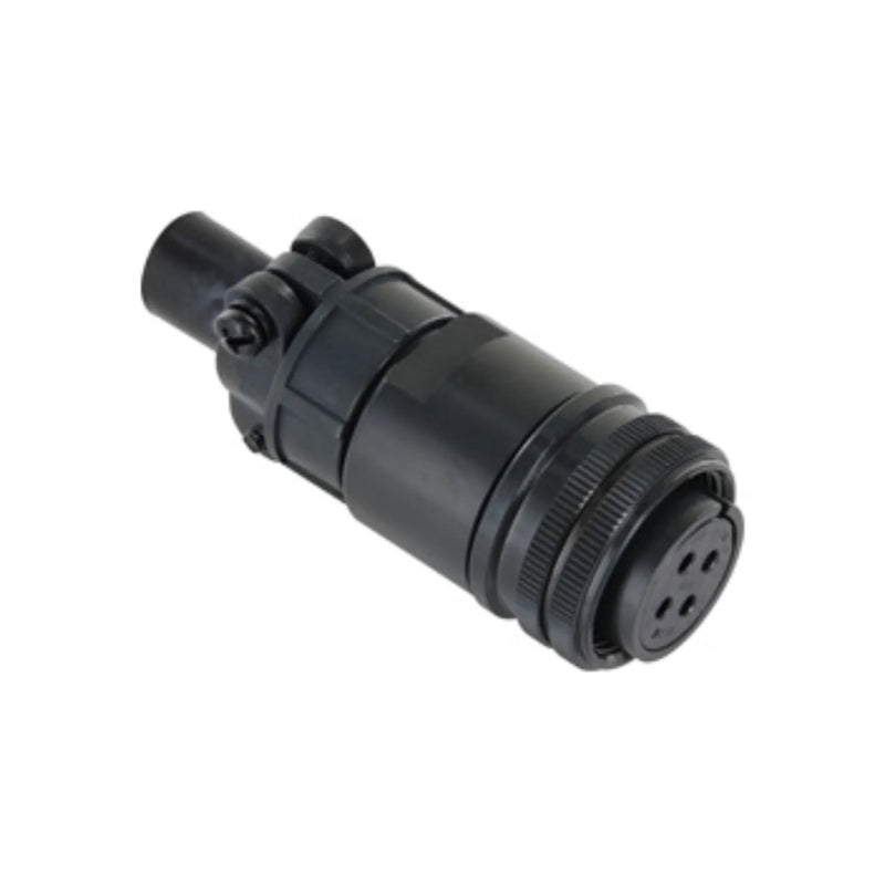 Mitsubishi MR-PWCNS4 power connector set, IP67-rated, fits HG-SR, HG-JR, TM-RFM motors securely.