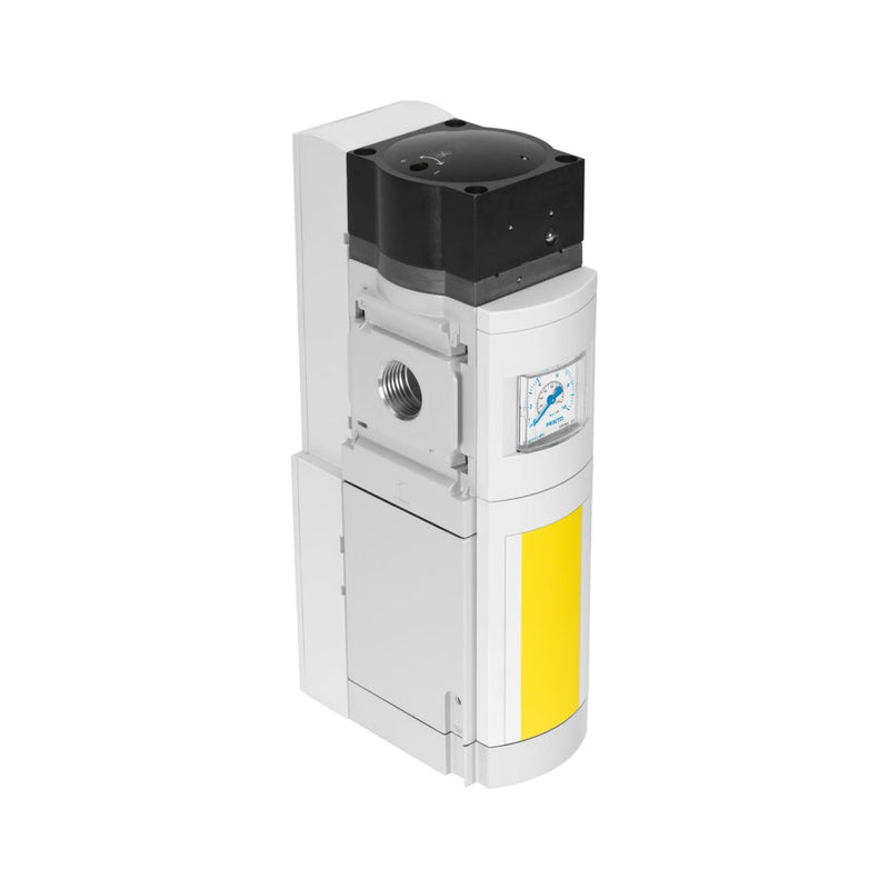 Festo MS6-SV-1/2-D-10V24P-2M12-SO-AG safety soft-start valve, 24 V DC, G1/2 ports, dual M12, MS6 series