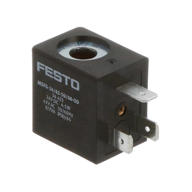 Festo MSFG-24/42-50/60-OD solenoid coil for pneumatic valve, 24/42 V, 50/60 Hz