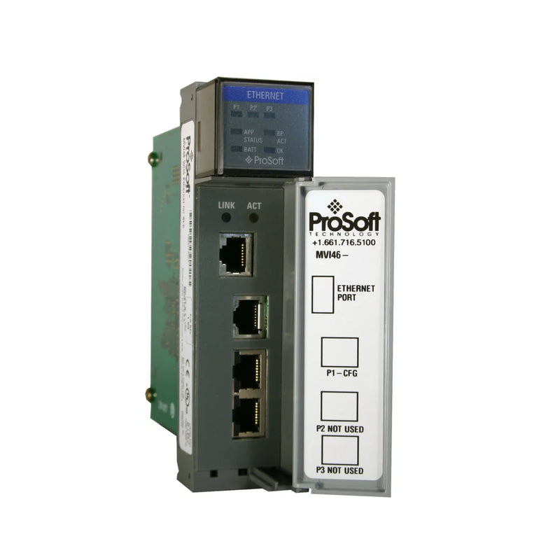 Allen-Bradley MVI46-DFNT Ethernet/IP module, SLC 500, DF1 protocol, 10/100 Mbps, ProSoft