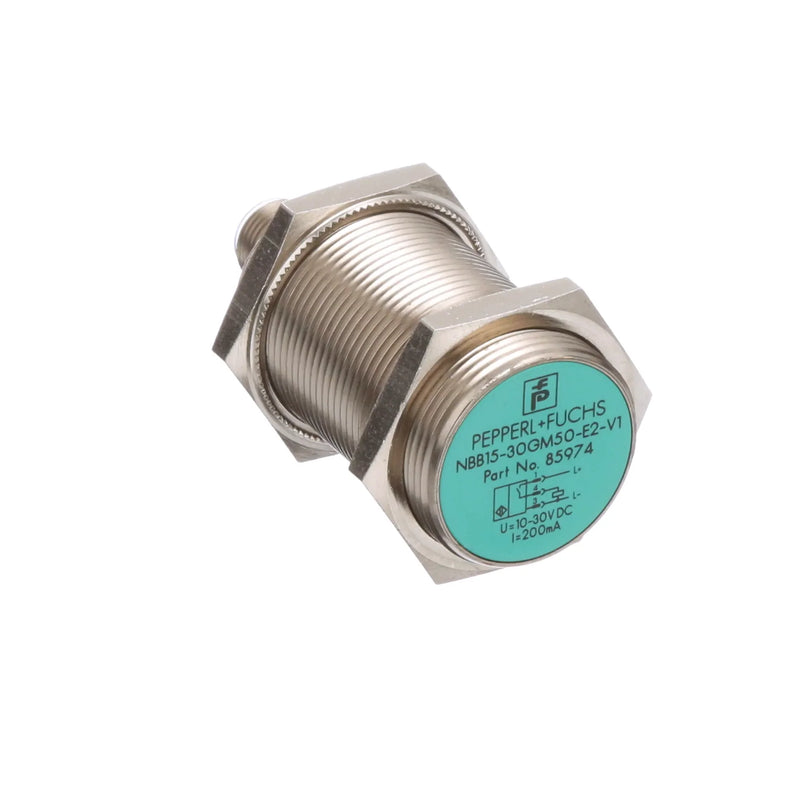 Pepperl+Fuchs NBB15-30GM50-E2-V1 inductive proximity sensor, M30, 15 mm range, PNP NO, IP67