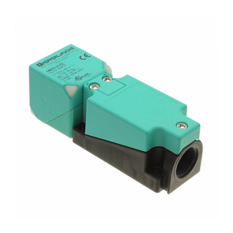 Pepperl+Fuchs NBB15‑U1‑E2 inductive proximity sensor, 15 mm sensing, PNP NO, IP69K block housing