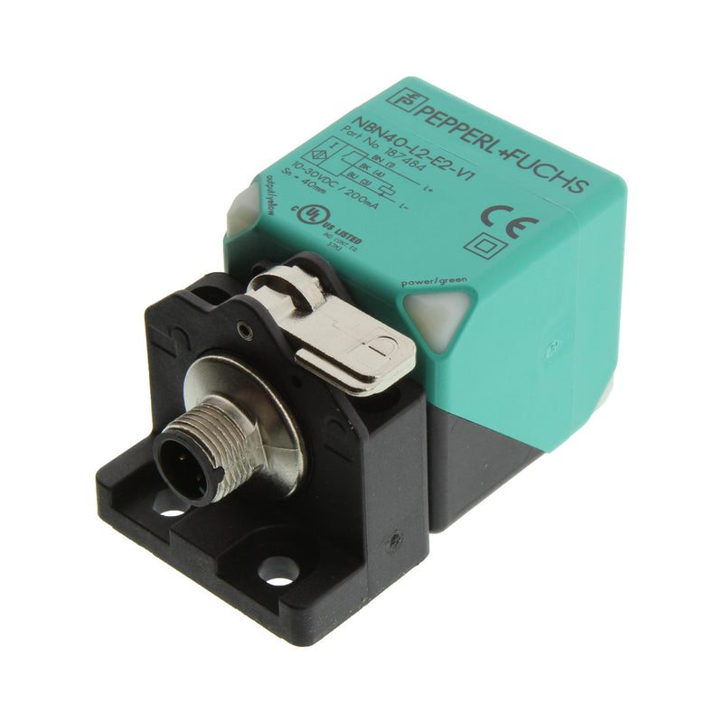 Pepperl+Fuchs NBN40-L2-E2-V1 inductive proximity sensor, M30, 40 mm range, PNP NO, M12 connector