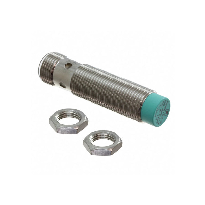Pepperl+Fuchs NBN7‑12GM35‑E2‑V1 inductive proximity sensor, 7 mm non‑flush, PNP NO, M12 housing, IP67