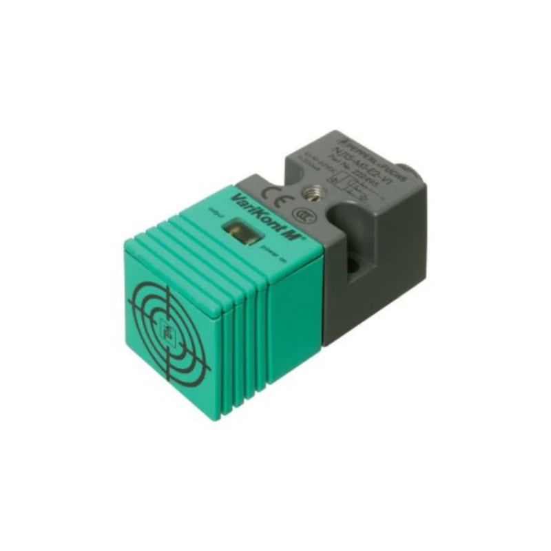 Pepperl+Fuchs NJ15‑M1‑E2‑V1 inductive proximity sensor, 15 mm flush, PNP NO, M12 connector, IP67