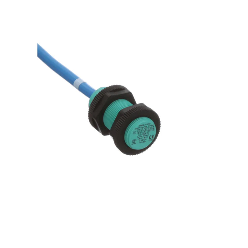 Pepperl+Fuchs NJ5‑18GK‑N inductive proximity sensor, 18 mm flush, NPN NO, IP67 housing