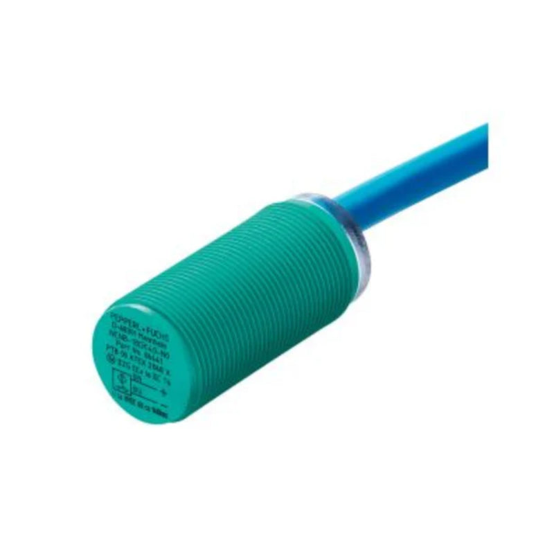 Pepperl+Fuchs NJ8‑18GK‑N inductive proximity sensor, 8 mm flush, NPN NO, M18 housing, IP67