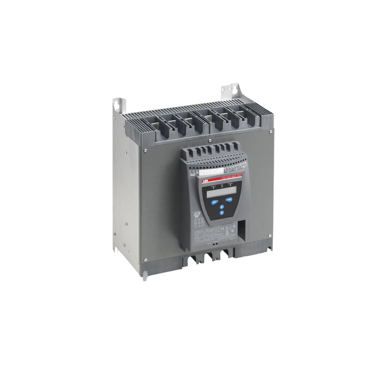 ABB PST300-600-70 softstarter, 300 A, 600 V, IP00, designed for DOL and star-delta motor control with integrated bypass contactor.