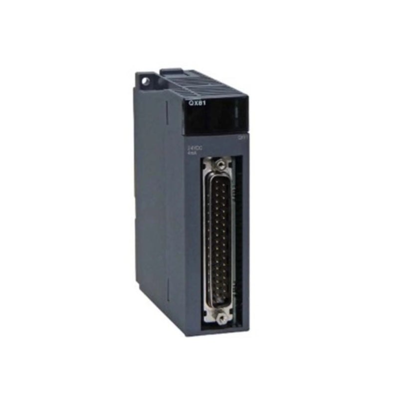 Mitsubishi QX81 input module, 16 channels, 24V DC sink/source, compact solution for MELSEC-Q PLCs.
