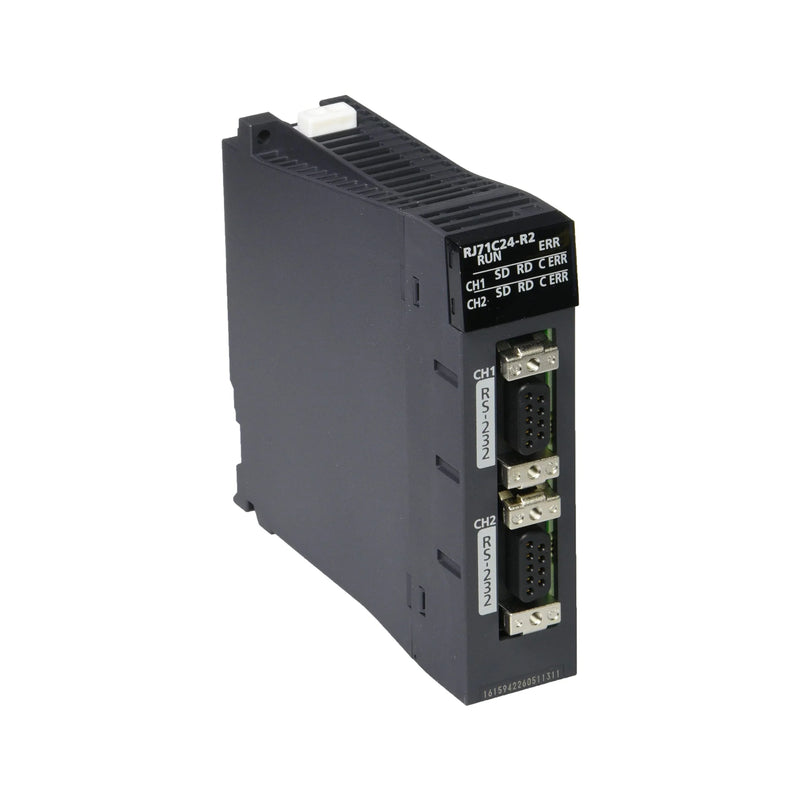 RS-232C Mitsubishi RJ71C24-R2 module for effective MELSEC Q PLC data communication in industrial setups.