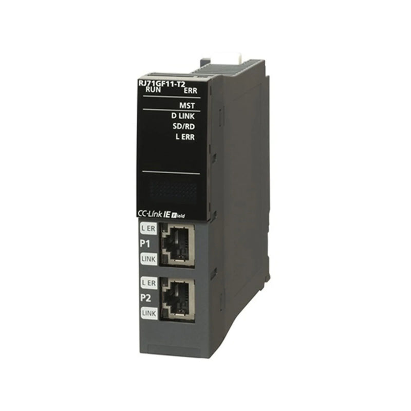 CC-Link IE Field module Mitsubishi RJ71GF11-T2 for efficient industrial Ethernet communication.