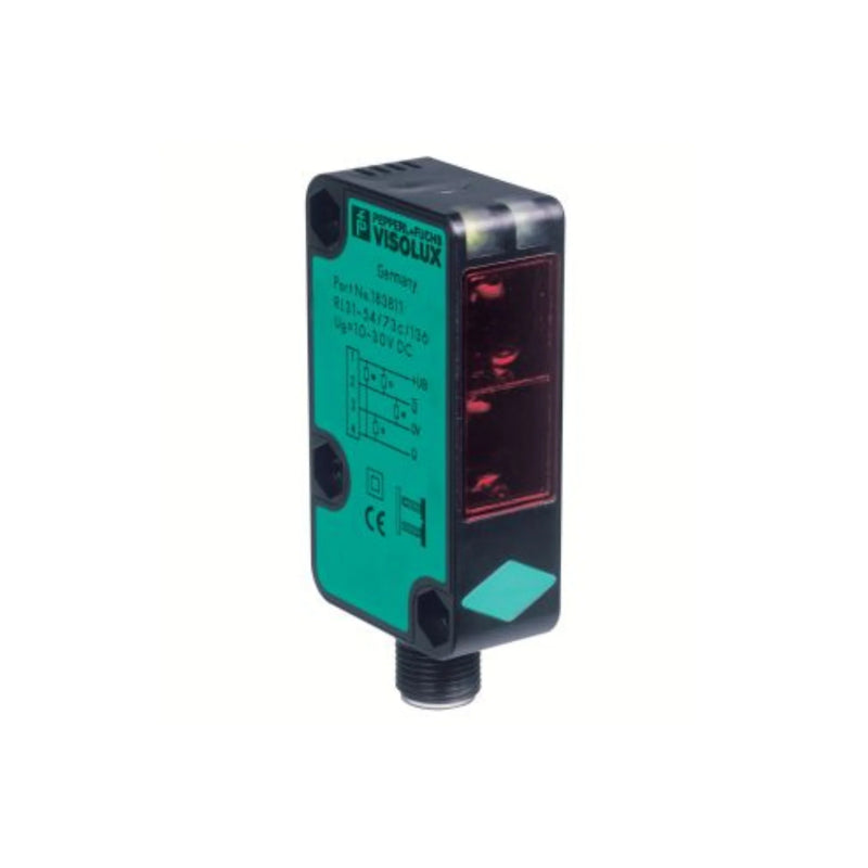 Pepperl+Fuchs RL31‑8‑1200‑RT/73C/136 diffuse photoelectric sensor, up to 1.2 m, red LED, M12 connector, IP67