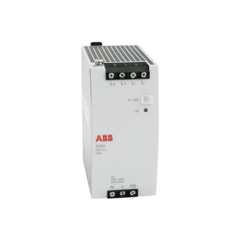 ABB SD833 memory module for PSTX and PSE softstarters, for quick backup and restore of parameters. Plug-and-play configuration.