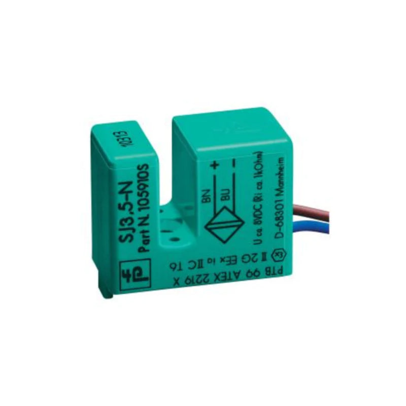 Pepperl+Fuchs SJ3,5‑N snap‑in inductive sensor, 3.5 mm sensing, NPN NO, panel-mount, IP67
