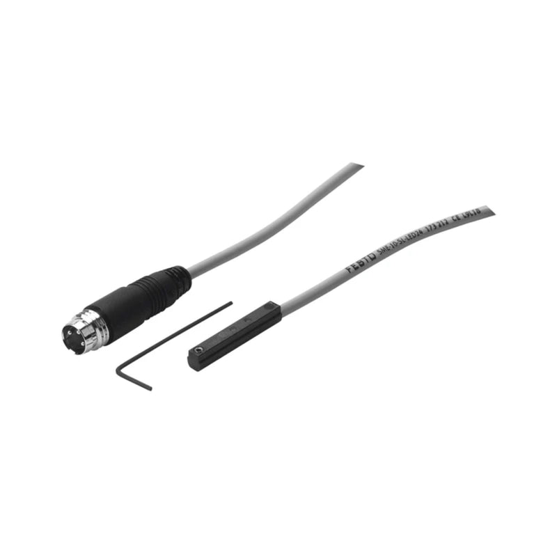 Festo SME-10-SL-LED-24 magnetic proximity sensor, 24 V DC, with LED for T-slot mounting
