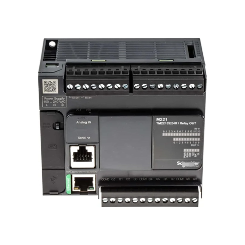 Schneider Electric TM221C24T Modicon M221 logic controller, 24 V DC, 24 I/O, transistor outputs, IP20